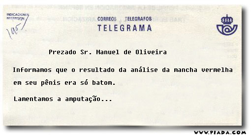 Telegrama portuguÃªs