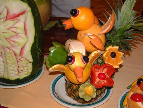 Animal feito de comida - PÃ¡ssaros