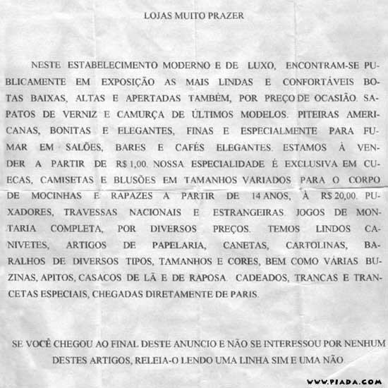 Lojas muito prazer